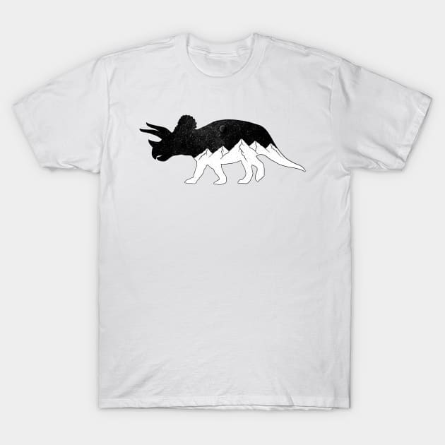 Cosmic Triceratops T-Shirt by jy ink